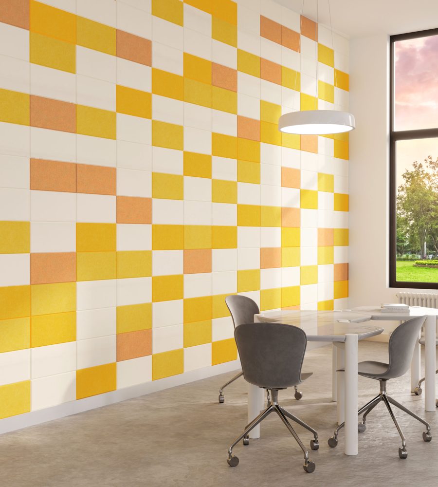 Shapes, Rectangle Wall Tiles | Butter, Popcorn, Peach, White | Premier Collection