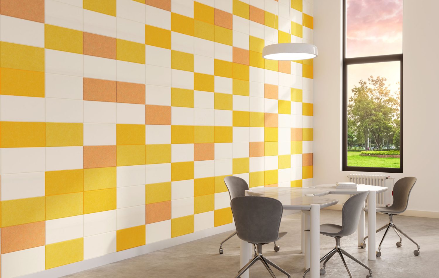 Shapes, Rectangle Wall Tiles | Butter, Popcorn, Peach, White | Premier Collection