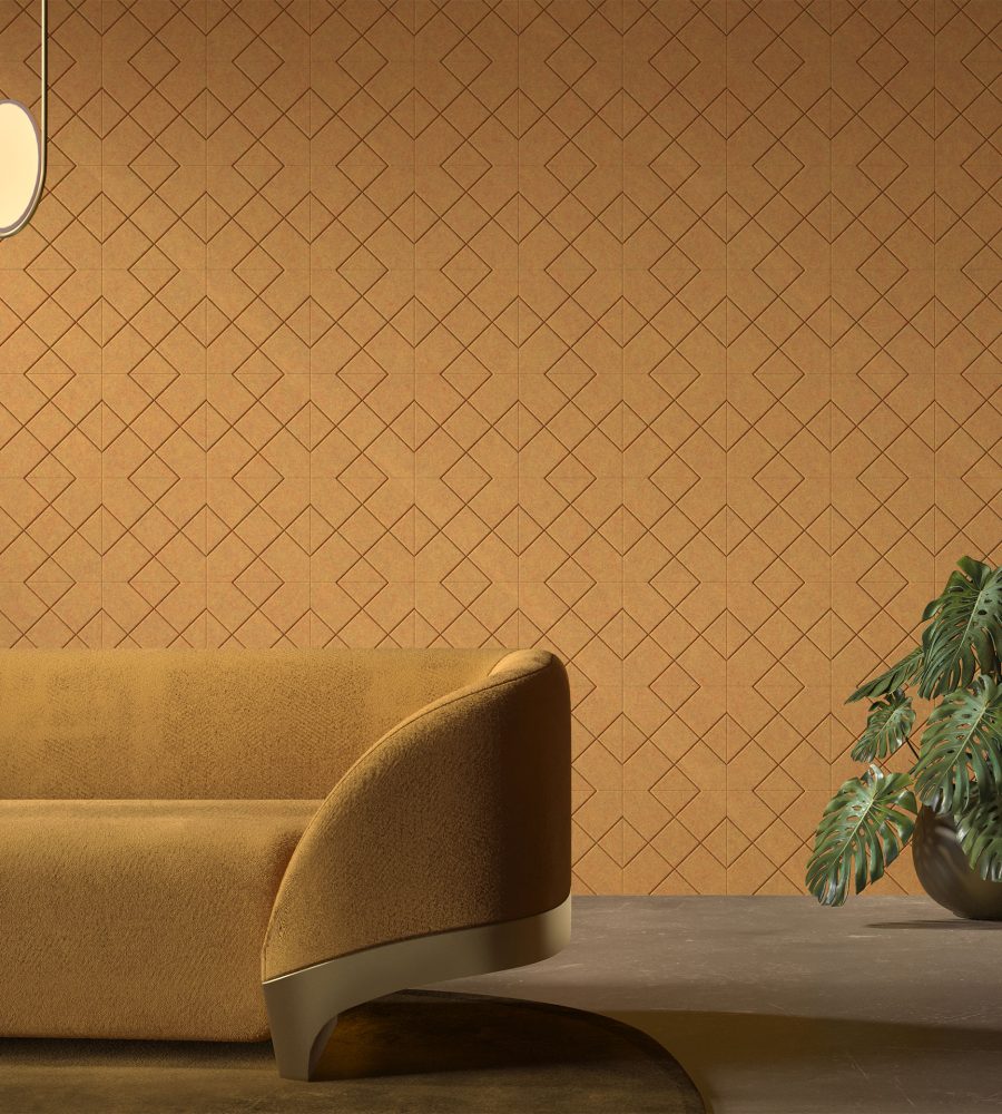 Fracture Crosshatch Wall Tiles | Premier Collection | Turmeric