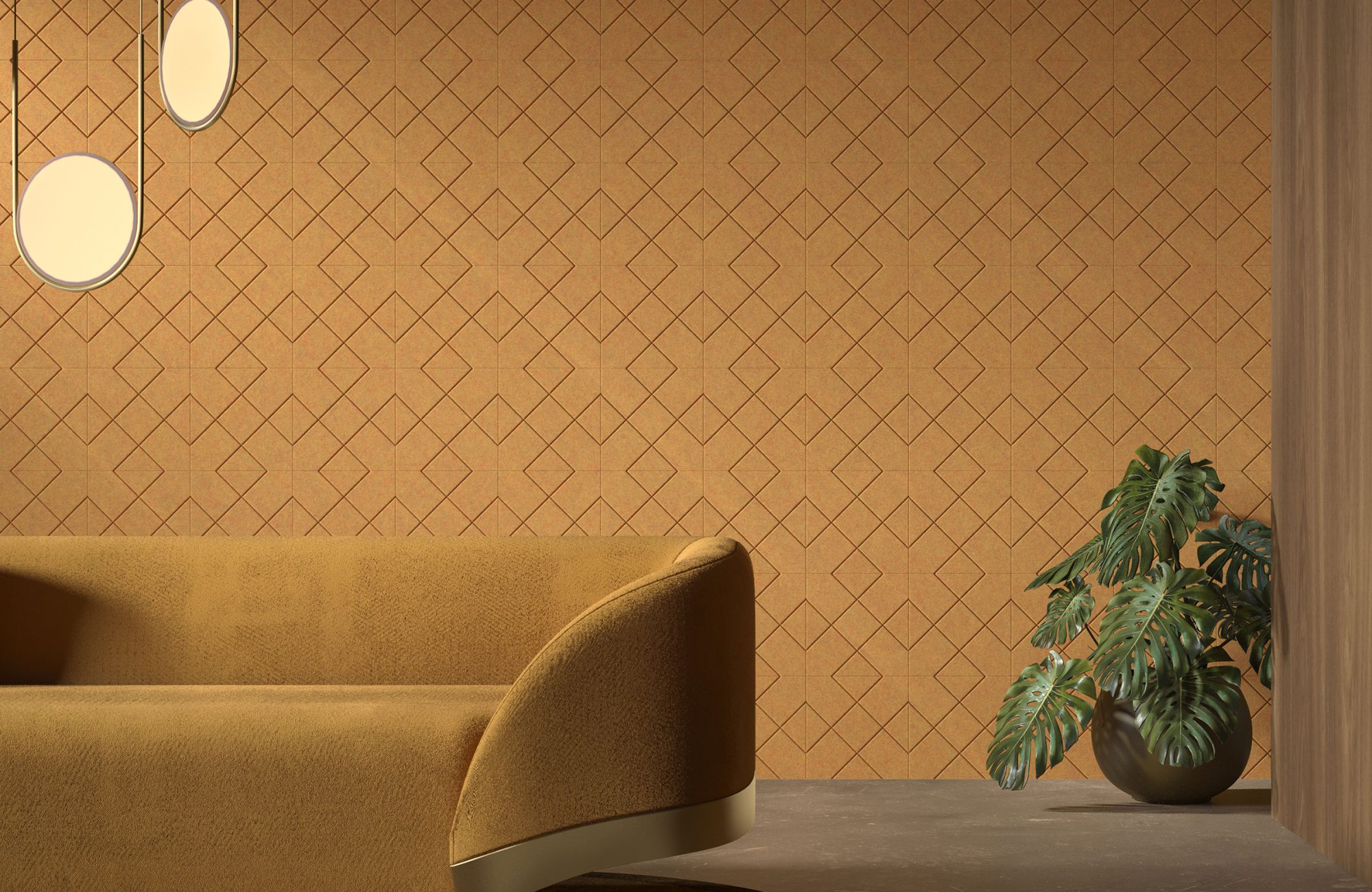Fracture Crosshatch Wall Tiles | Premier Collection | Turmeric