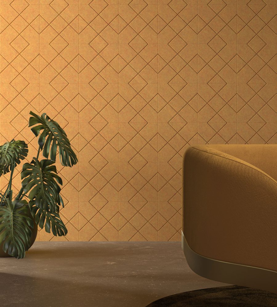 Fracture Crosshatch Wall Tiles | Premier Collection | Turmeric