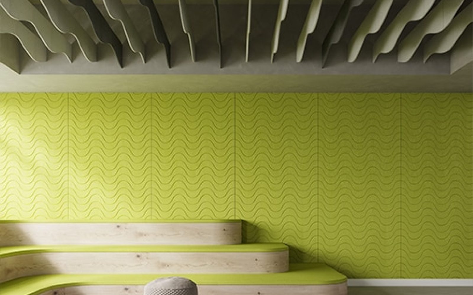 Ripple Ceiling Baffles | Charcoal, White | Premier Collection