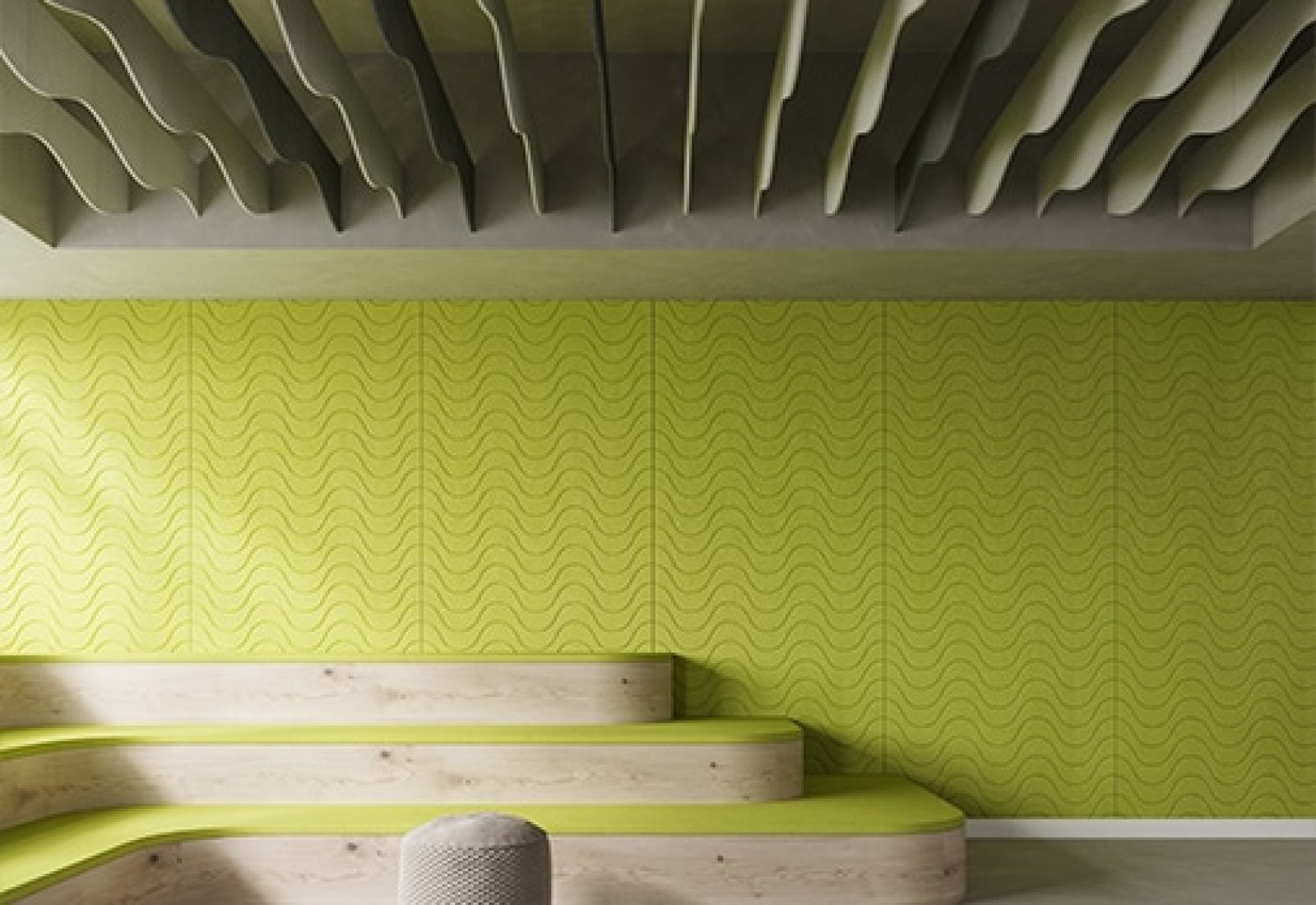 Ripple Ceiling Baffles | Charcoal, White | Premier Collection