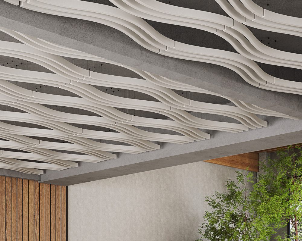 Billow Ceiling Baffles | White | Premier Collection