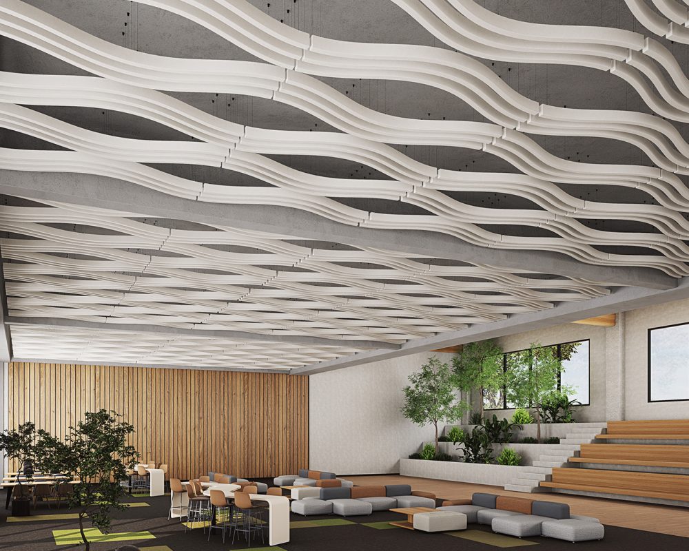 Billow Ceiling Baffles | White | Premier Collection