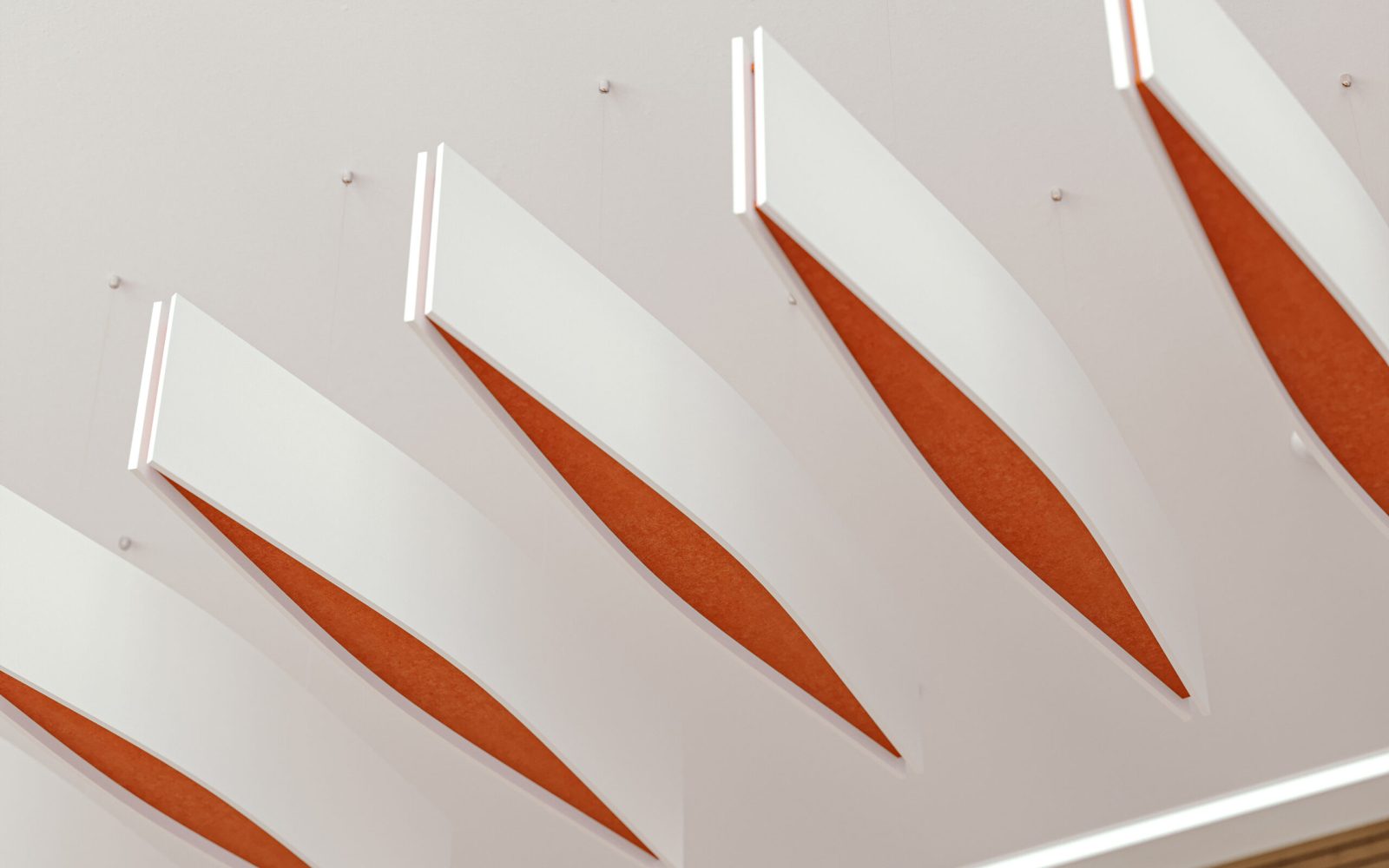 Aero Ceiling Baffles | White, Carrot | Premier Collection