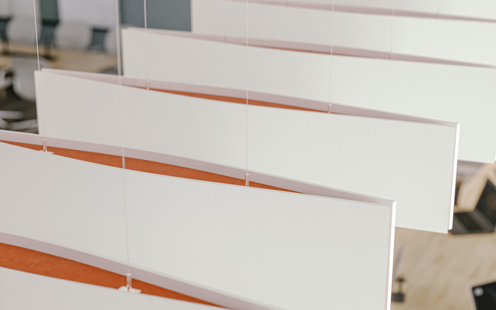 Aero Ceiling Baffles | White, Carrot | Premier Collection