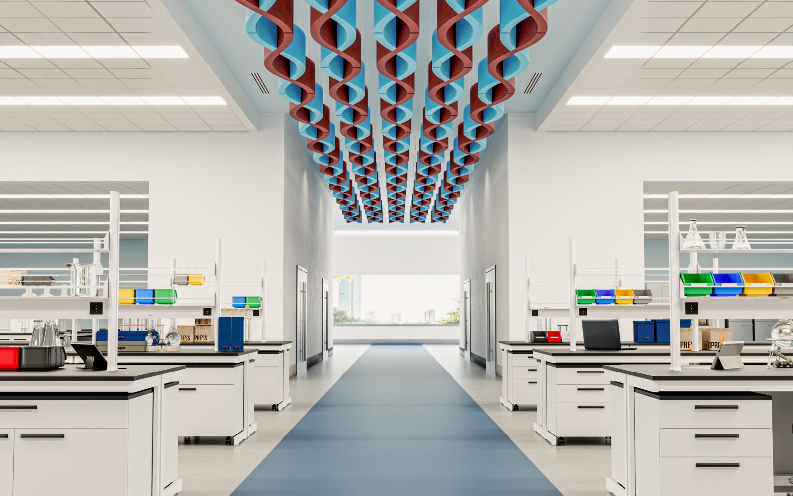 Billow Connect Ceiling Baffles | Azur, Currant | Premier Collection