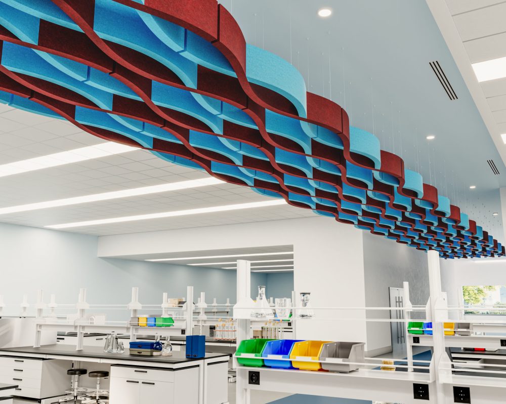 Billow Connect Ceiling Baffles | Azur, Currant | Premier Collection