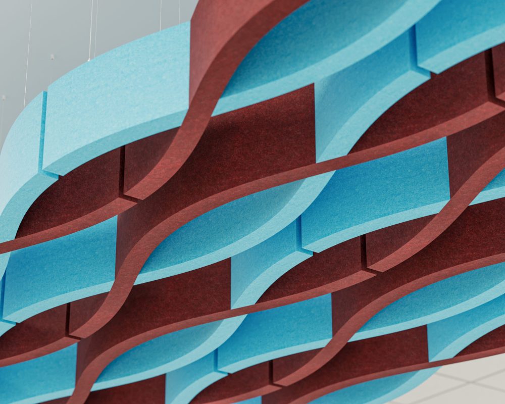 Billow Connect Ceiling Baffles | Azur, Currant | Premier Collection