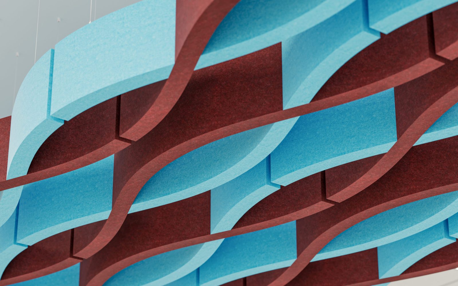 Billow Connect Ceiling Baffles | Azur, Currant | Premier Collection