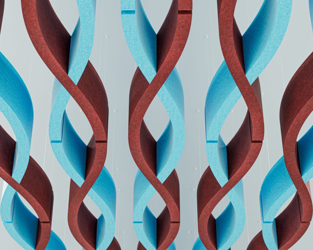 Billow Connect Ceiling Baffles | Azur, Currant | Premier Collection