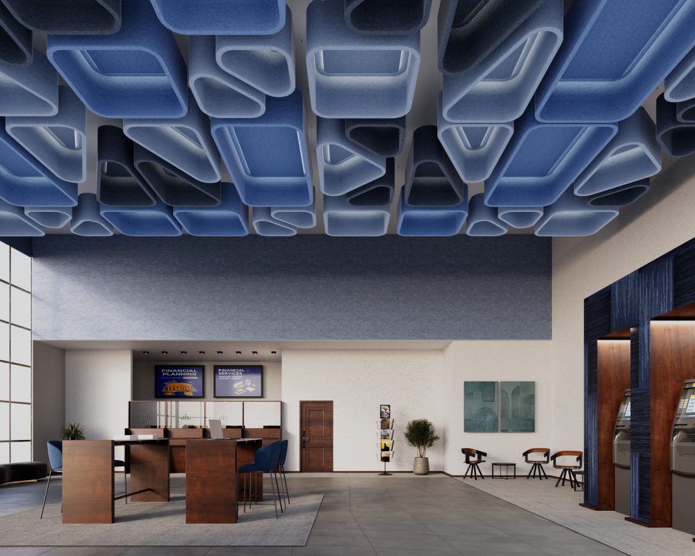 Skipping Stones Ceiling Clouds | Granite, Marine, Periwinkle | Premier Collection