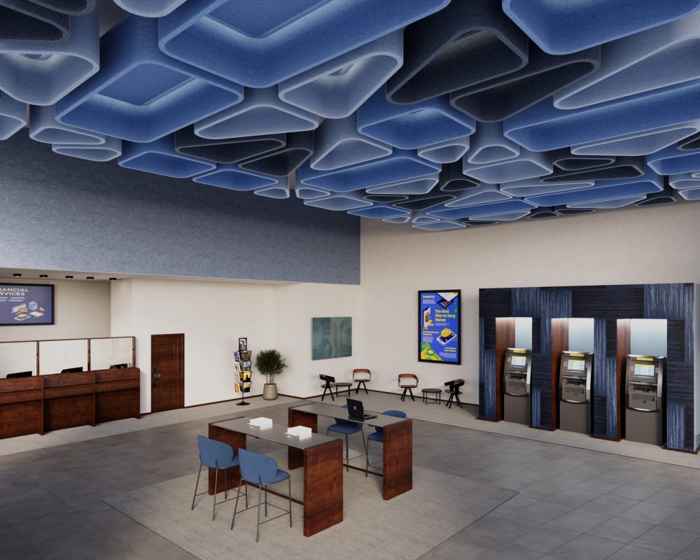 Skipping Stones Ceiling Clouds | Granite, Marine, Periwinkle | Premier Collection