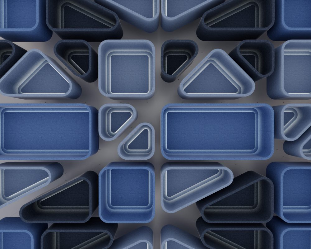 Skipping Stones Ceiling Clouds | Granite, Marine, Periwinkle | Premier Collection