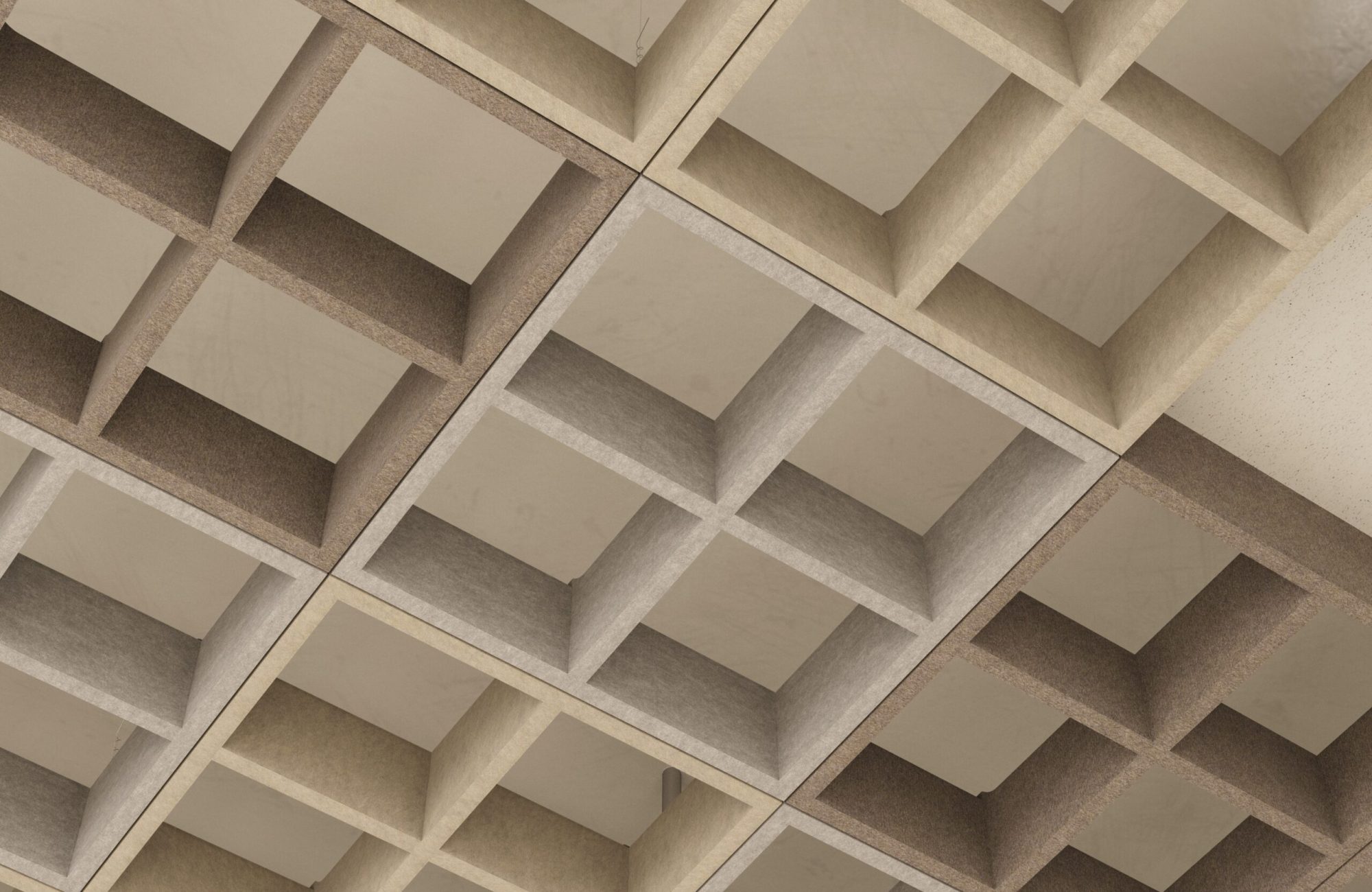 Woven, Windowpane Ceiling Frames | Almond, Mushroom, Platinum | Premier Collection