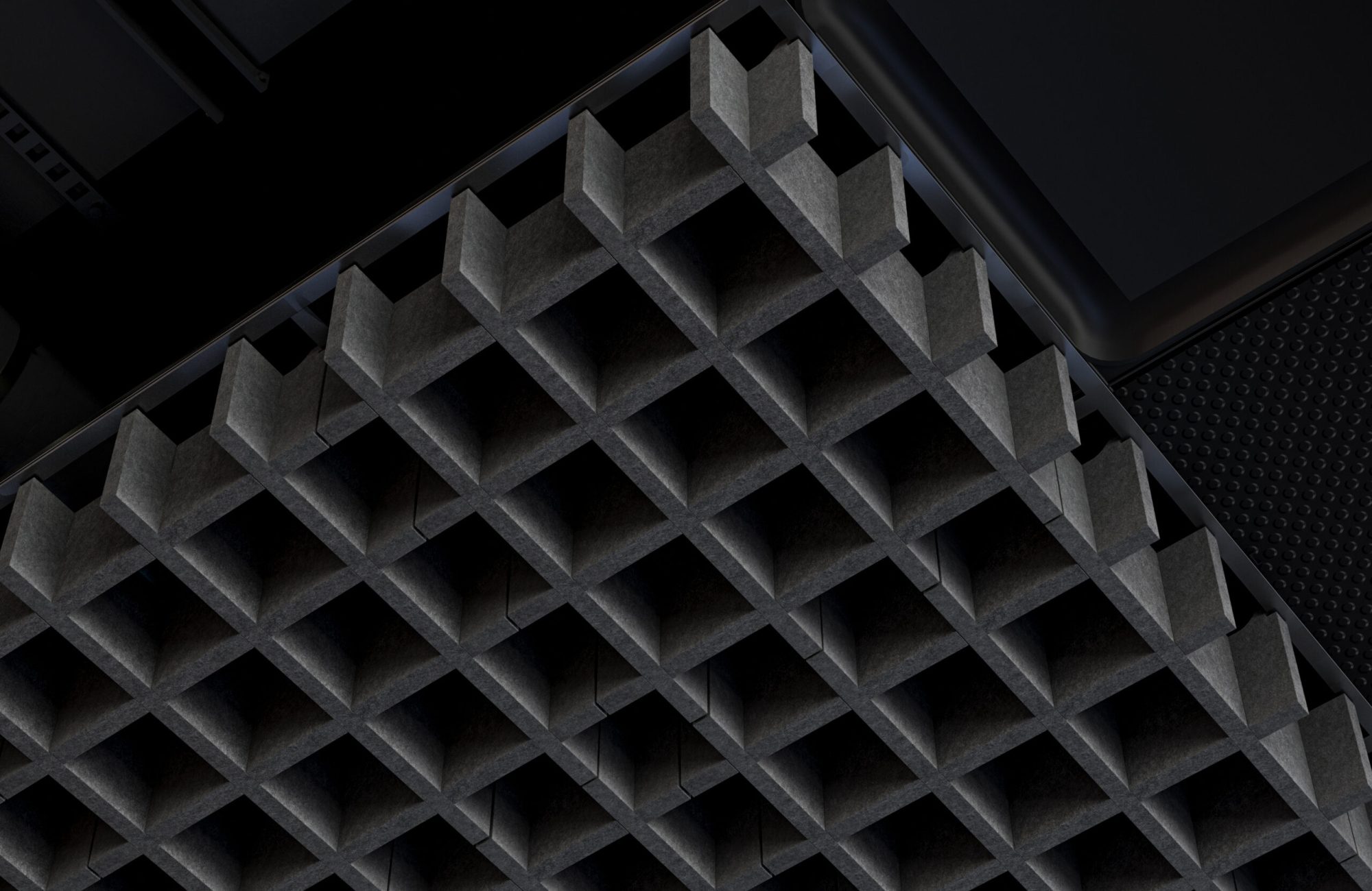 Woven, Pincheck Ceiling Frames | Slate | Premier Collection