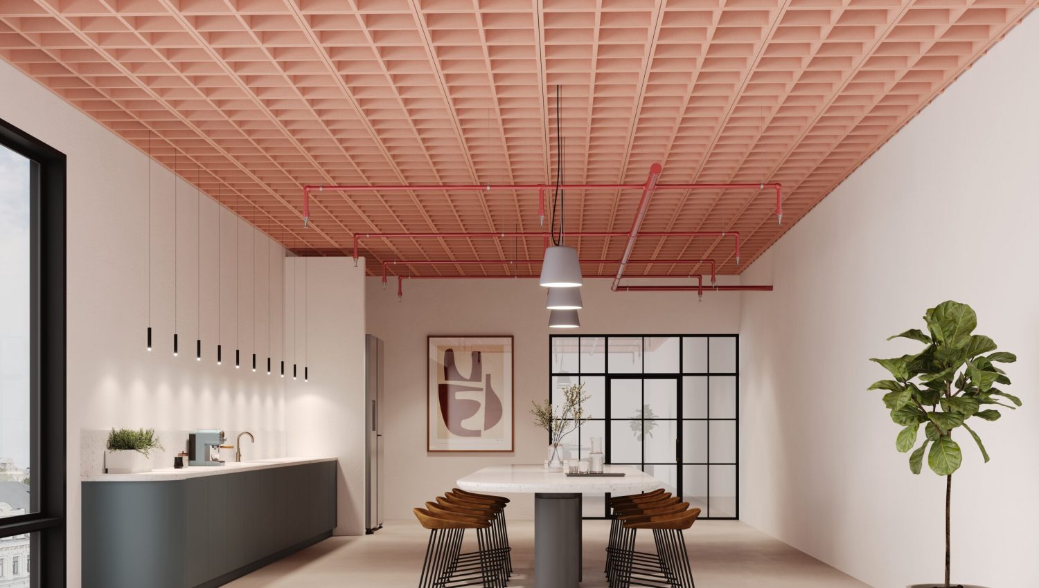 Woven, Windowpane Ceiling Frames | Famingo | Premier Collection