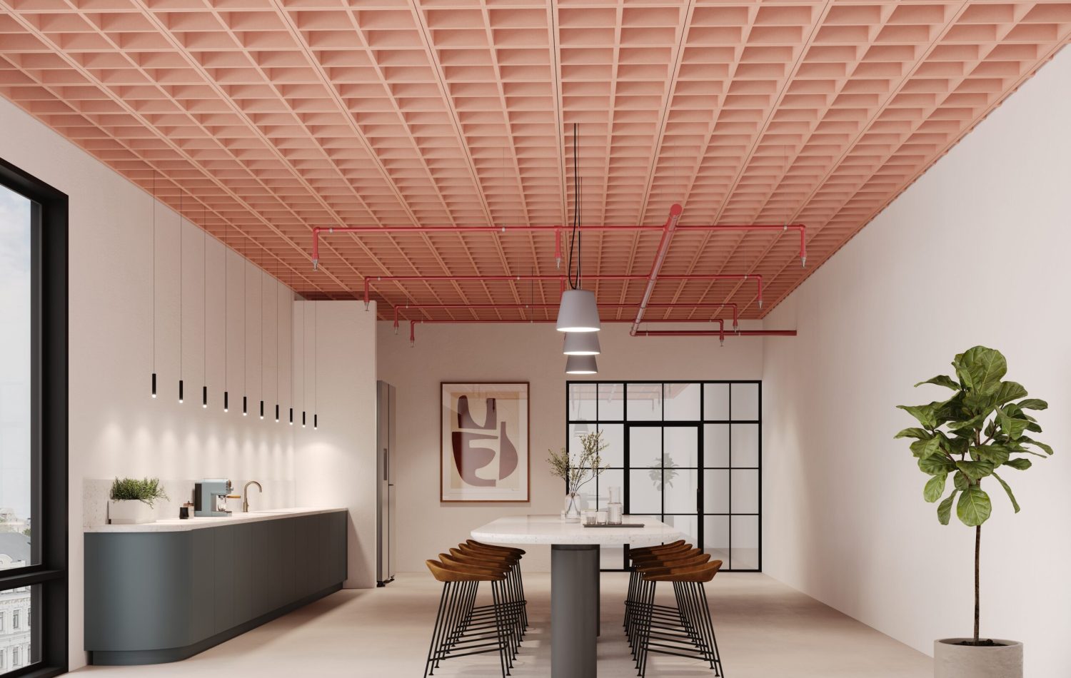 Woven, Windowpane Ceiling Frames | Famingo | Premier Collection