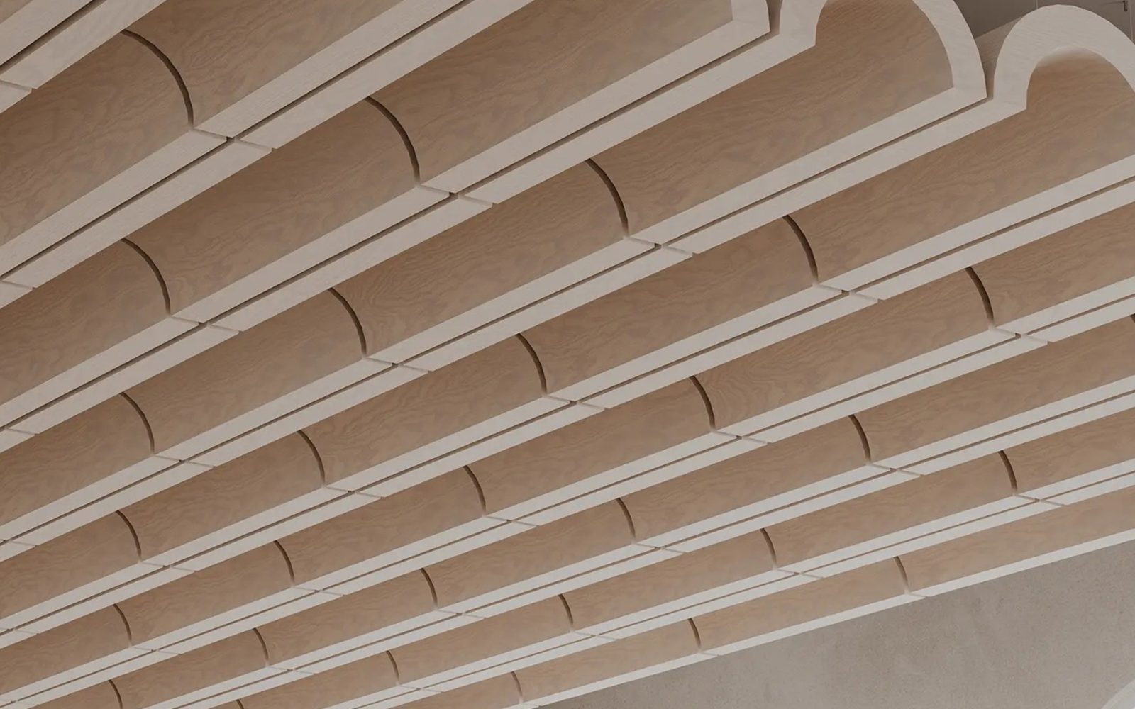 Crest Ceiling Clouds | Petrified Ash | WoodGrain Collection