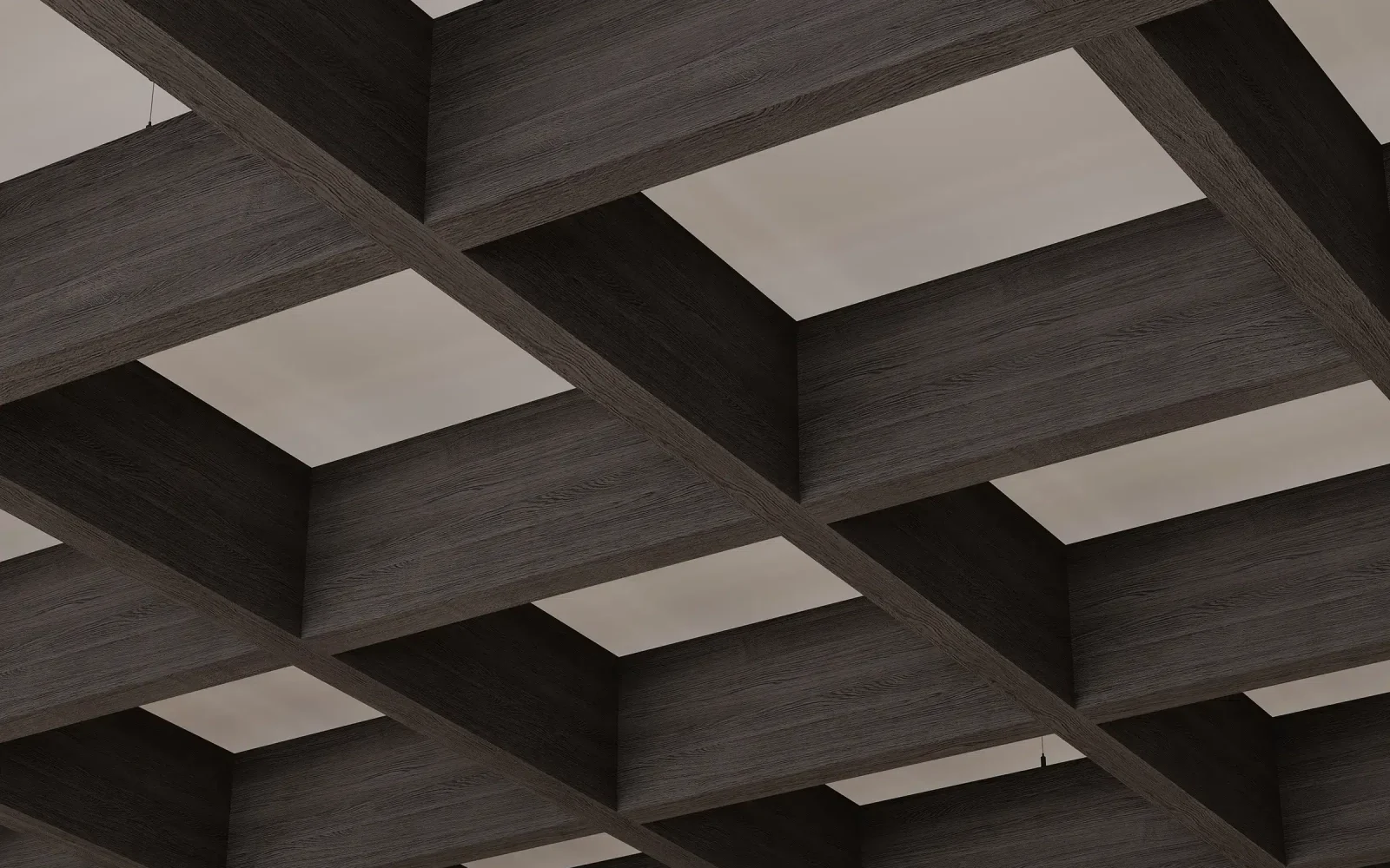 Framework Open Ceiling Grids | Charred Larch | WoodGrain Collection