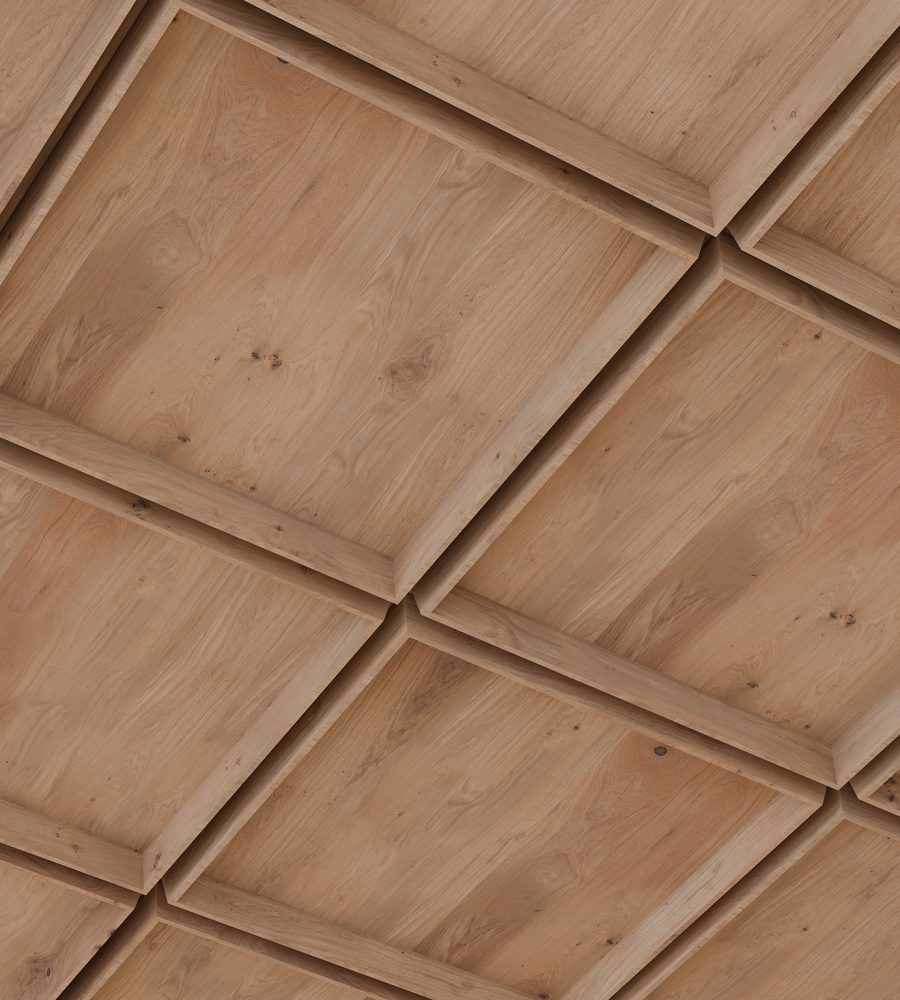 Recess, Chamfer Ceiling Frame | Fumed Oak | WoodGrain Collection