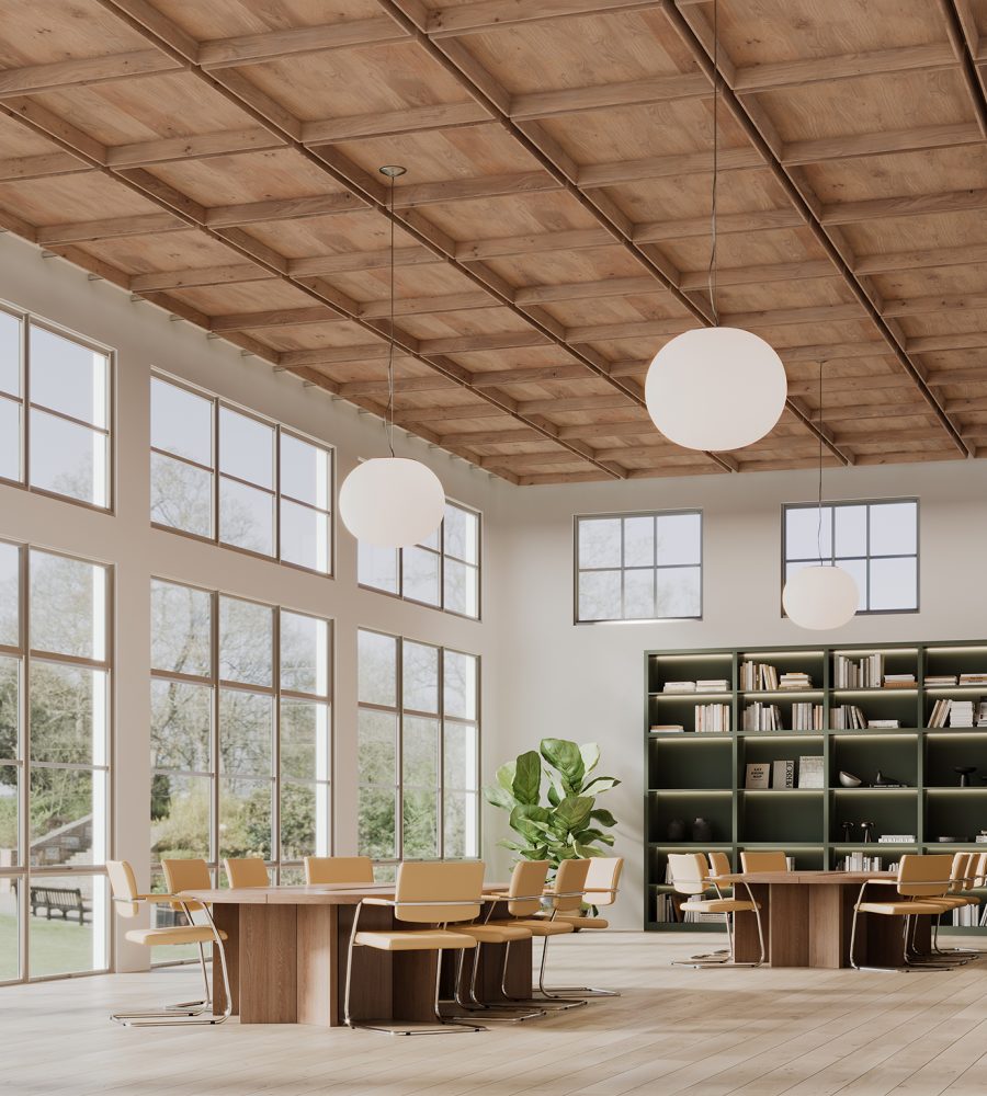 Recess, Chamfer Ceiling Frame | Fumed Oak | WoodGrain Collection