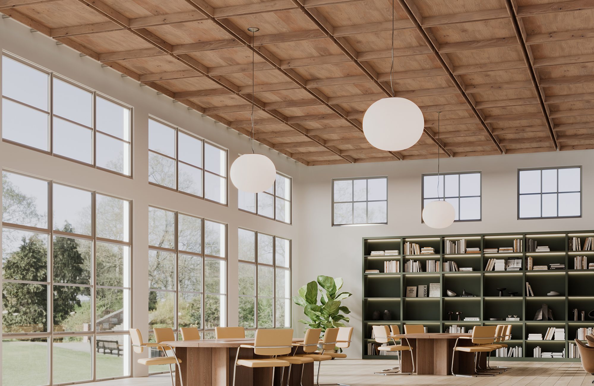 Recess, Chamfer Ceiling Frame | Fumed Oak | WoodGrain Collection