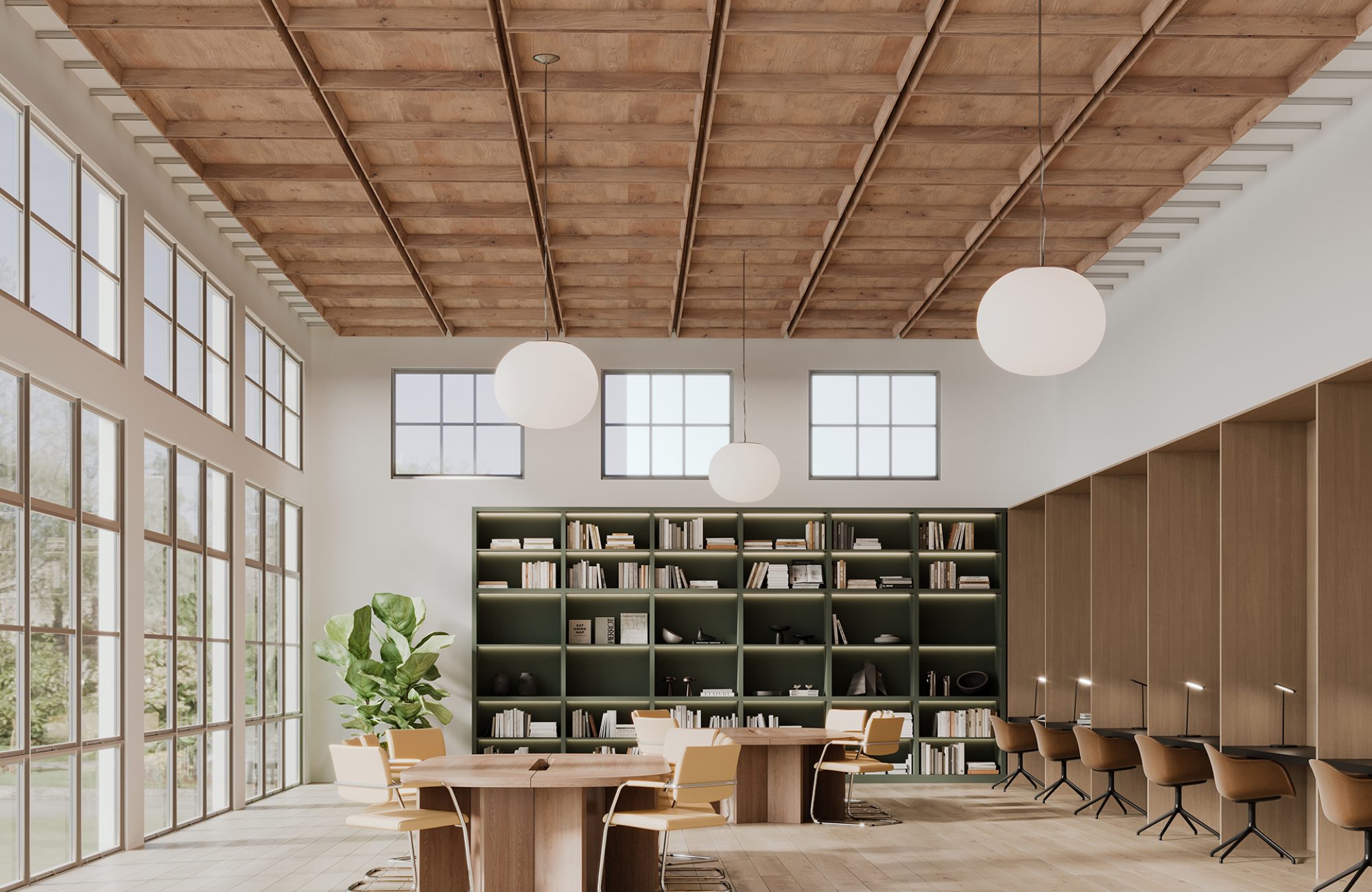 Recess, Chamfer Ceiling Frame | Fumed Oak | WoodGrain Collection