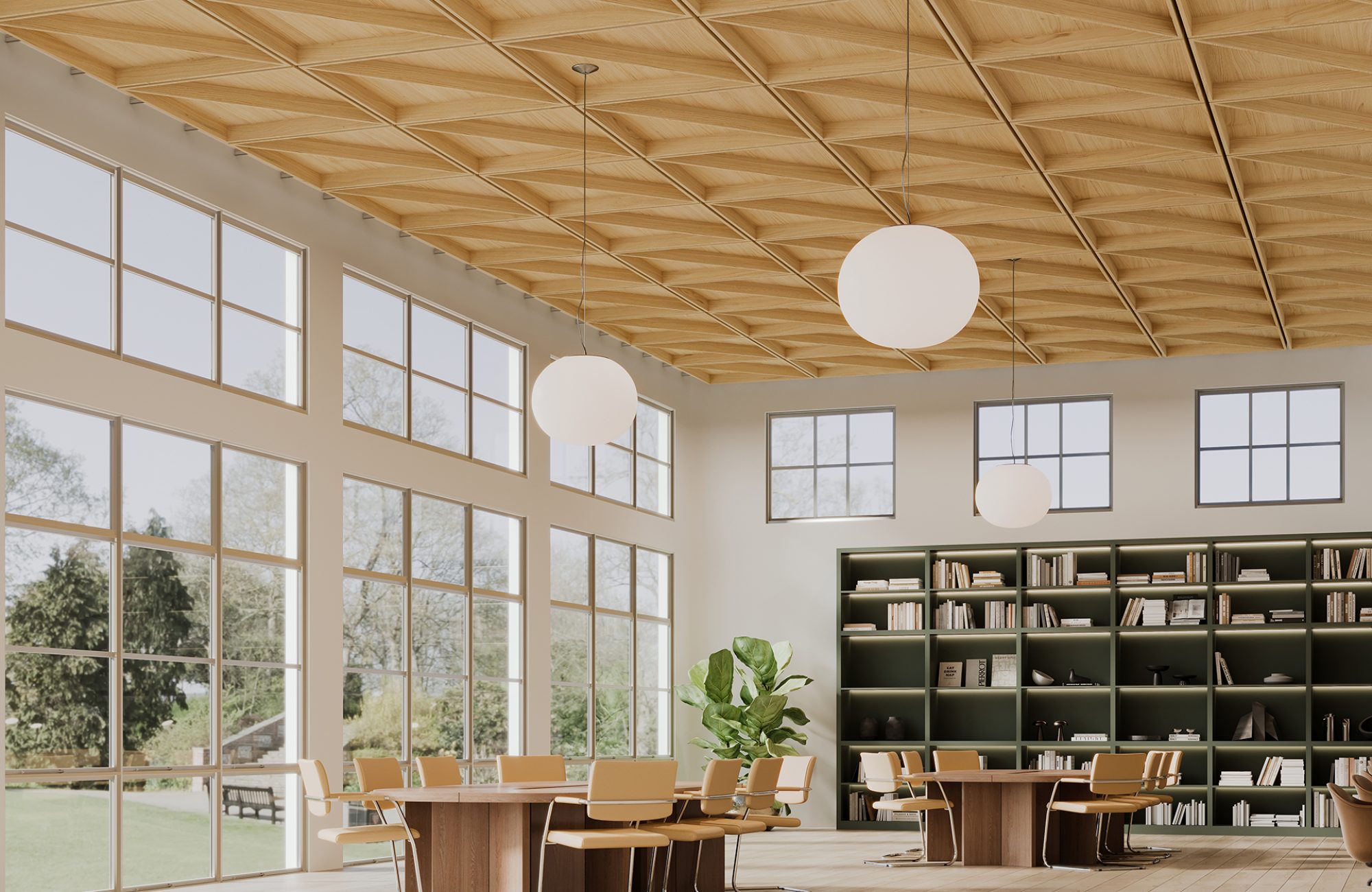 Recess, Cleft Ceiling Frame | Natural Oak | WoodGrain Collection