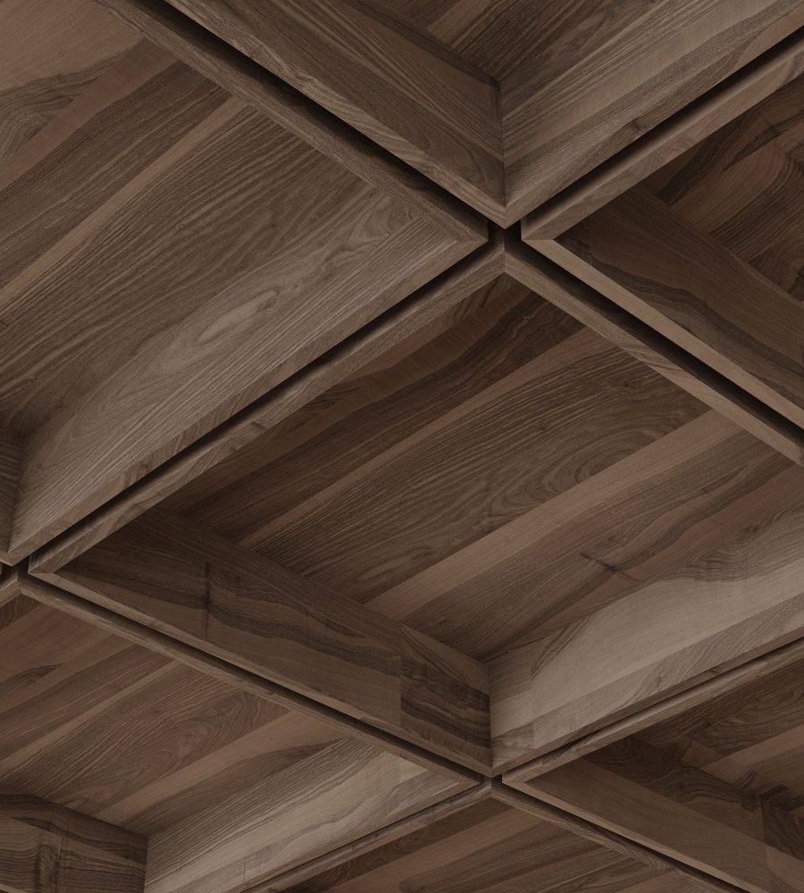Recess, Waffle Ceiling Frame | Black Walnut | WoodGrain Collection