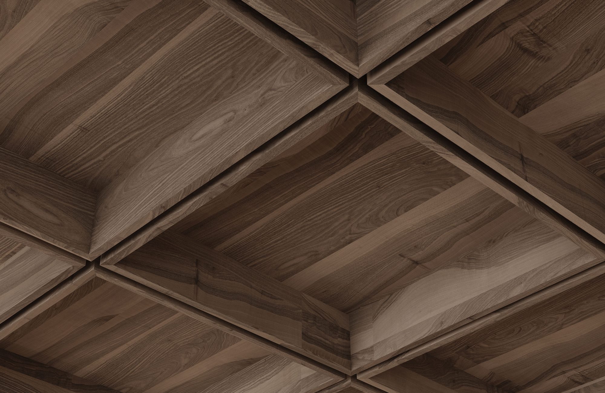 Recess, Waffle Ceiling Frame | Black Walnut | WoodGrain Collection