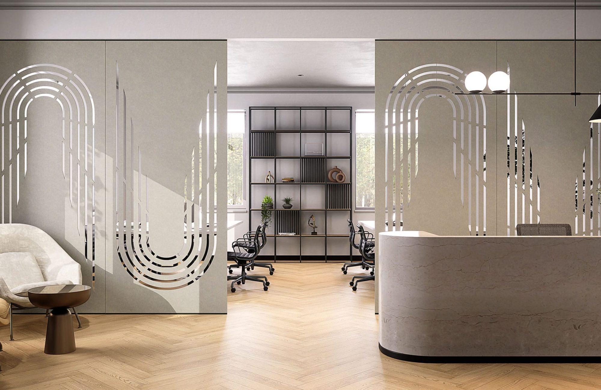 Creative Cut, Tunnel Wall Screens | Pistachio | Premier Collection