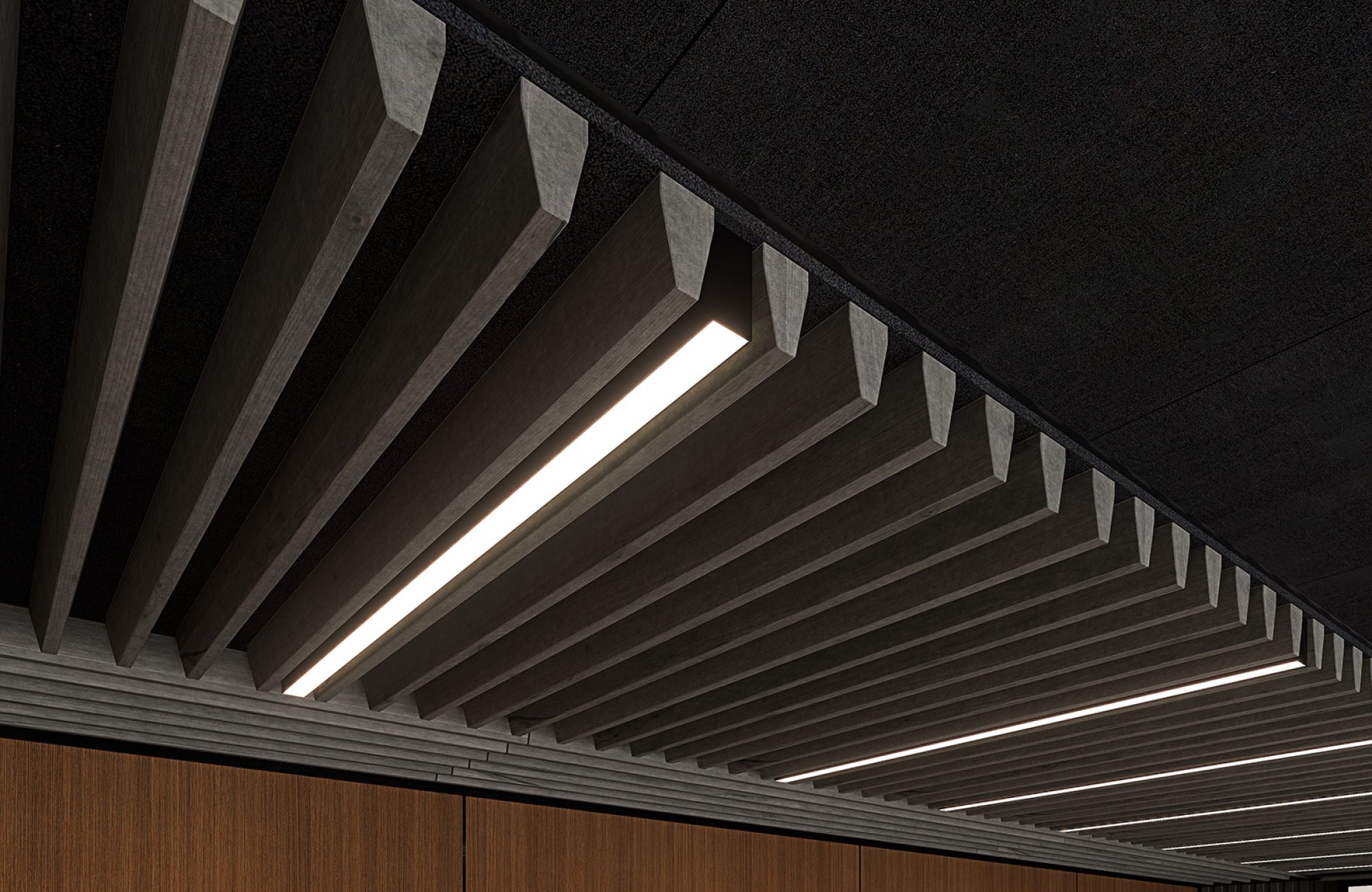 SoftenUp, Peak Ceiling Frames | Shadow Oak | WoodGrain Collection