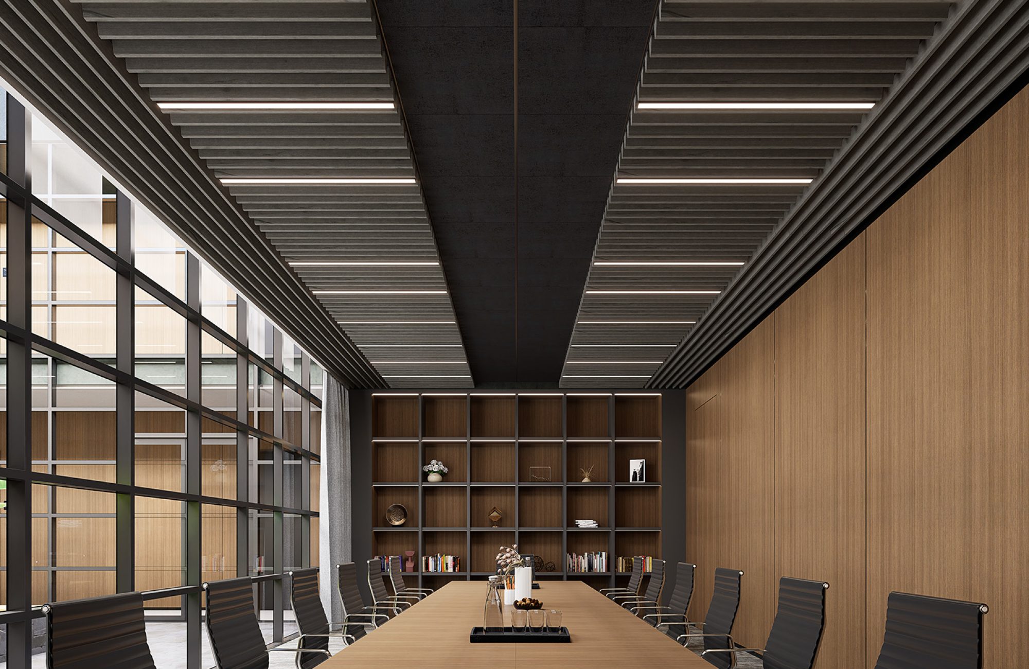 SoftenUp, Peak Ceiling Frames | Shadow Oak | WoodGrain Collection