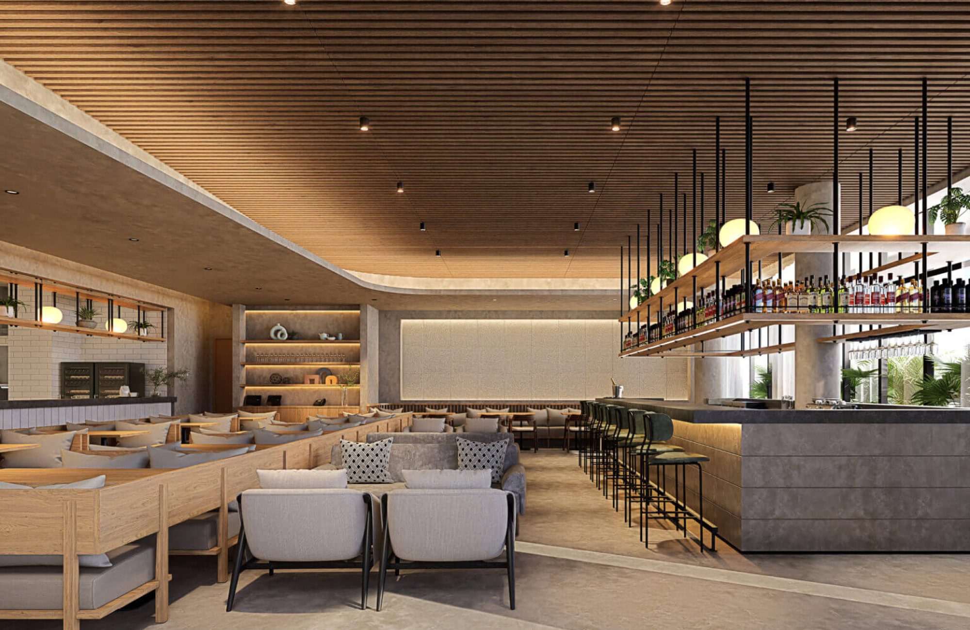 SoftenUp, Plateau Ceiling Frames | Woodland Fog | WoodGrain Collection