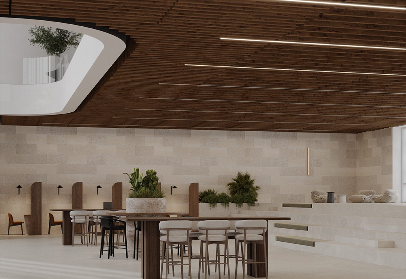 Truss Ceiling Baffles | Antique Chest | WoodGrain Collection