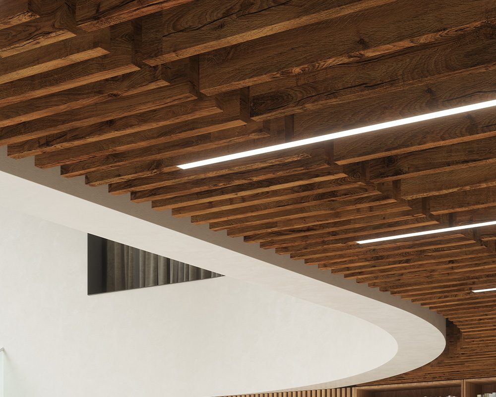 Truss Ceiling Baffles | Antique Chest | WoodGrain Collection