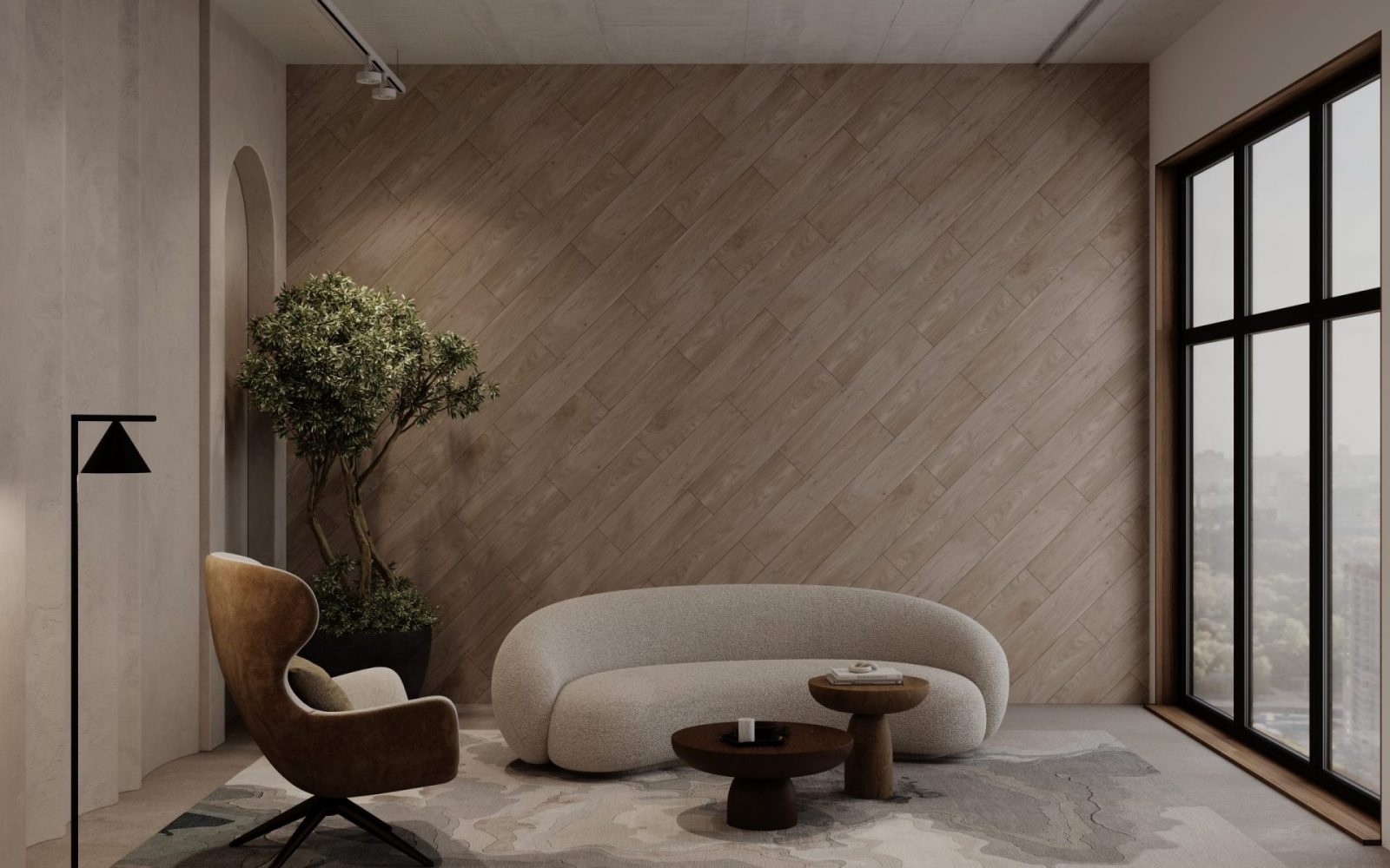 WoodBeQuiet Wall Planks | Weathered Slate | WoodGrain Collection