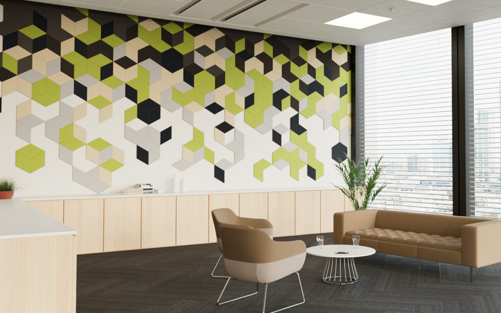 Shapes, Diamond Wall Tiles | Wasabi, Piano Black, Almond, Platinum | Premier Collection