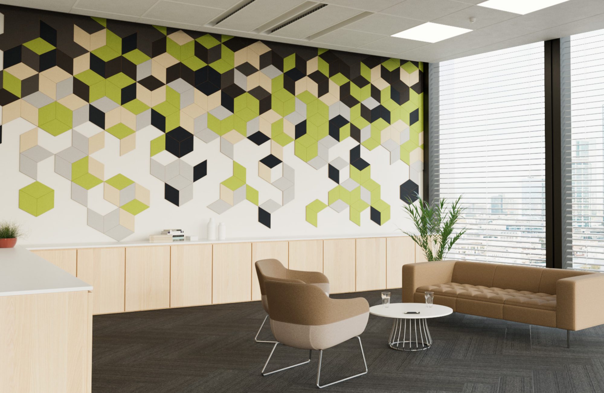 Shapes, Diamond Wall Tiles | Wasabi, Piano Black, Almond, Platinum | Premier Collection
