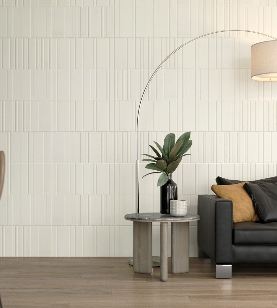 Fracture Barcode Tiles | Premier Collection | White