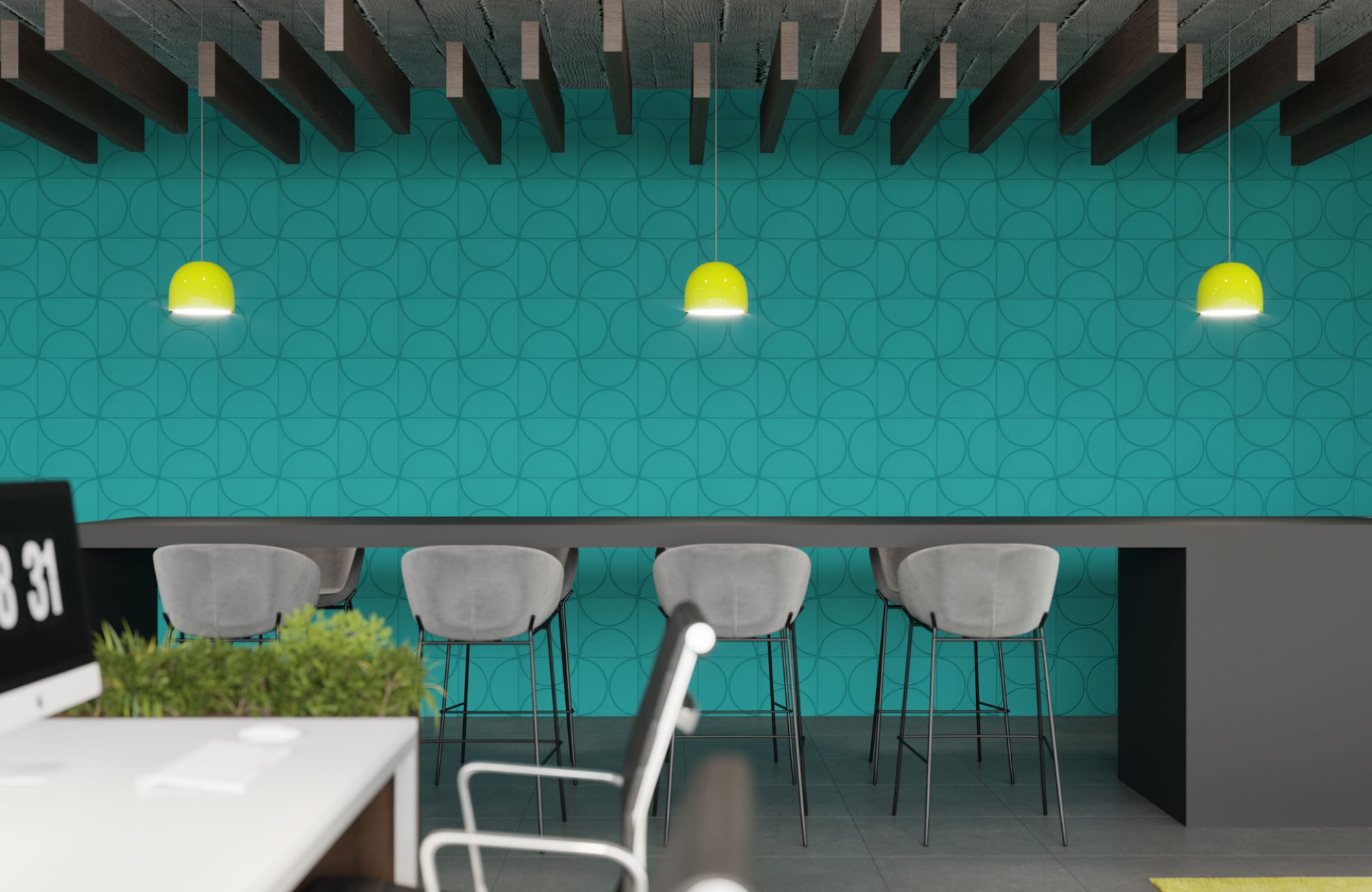 Fracture Deco Tiles | Premier Collection | Peacock