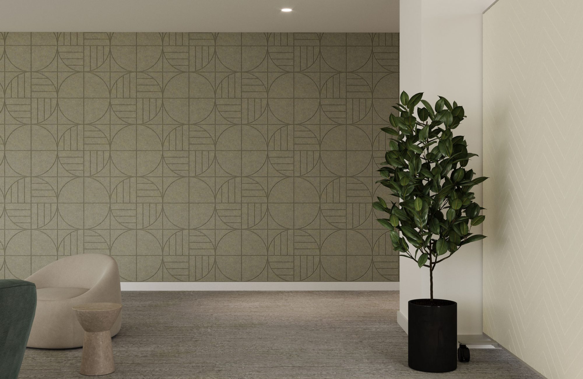 Fracture, Crescent 1-7 Wall Tiles | Pistachio | Premier Collection