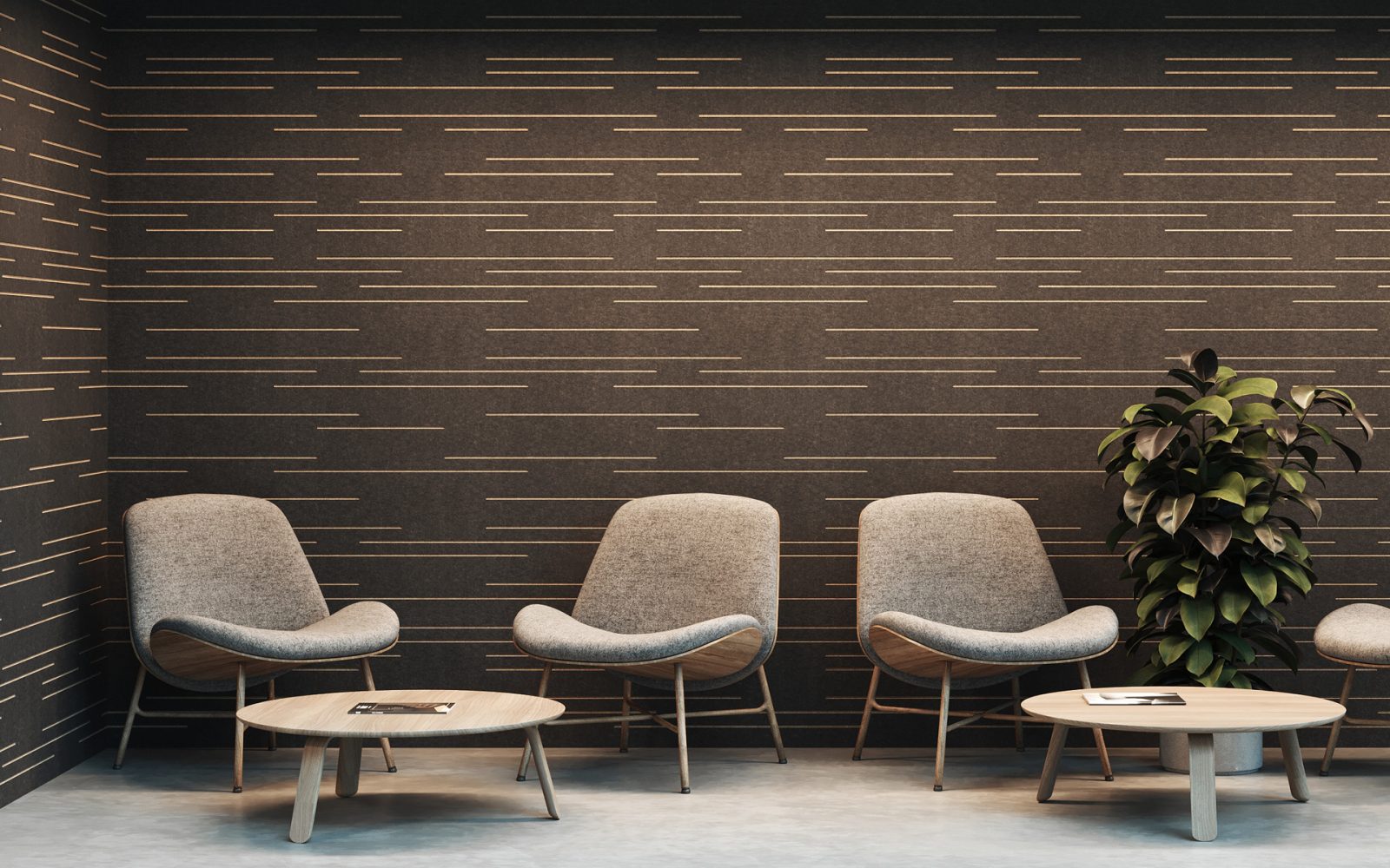 Fracture Two-Tone Wall Panel, Dash | Charcoal, Ivory | Premier Collection