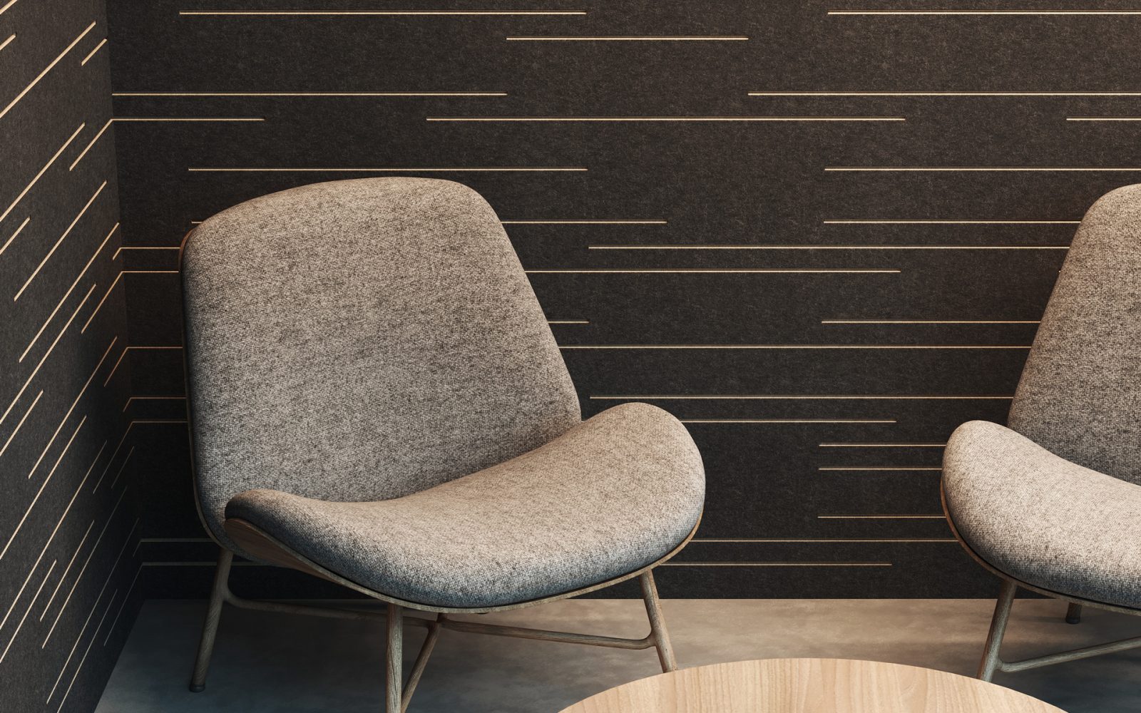 Fracture Two-Tone Wall Panel, Dash | Charcoal, Ivory | Premier Collection