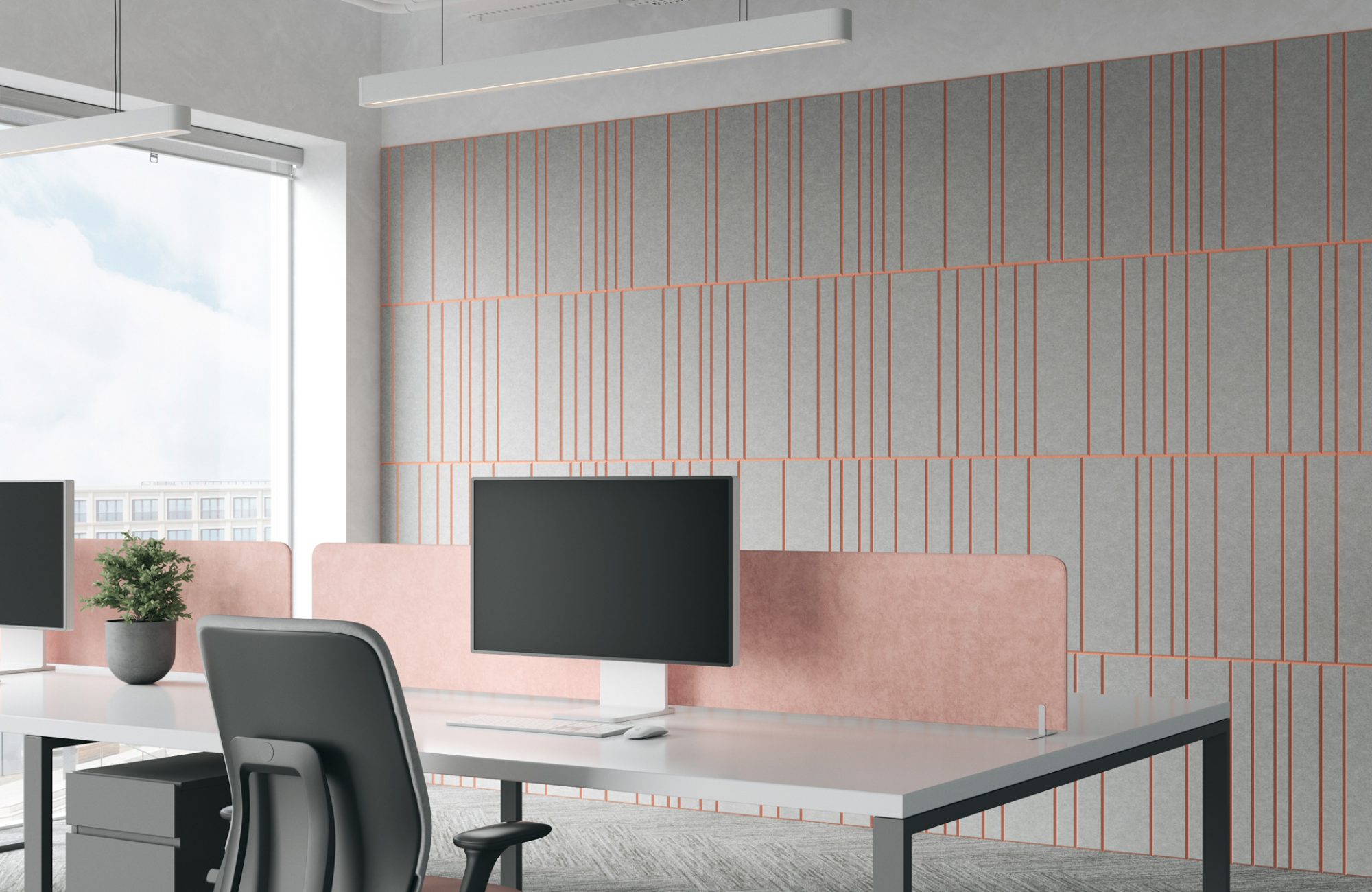 Fracture Two-Tone Barcode | Premier Collection | Metal & Flamingo