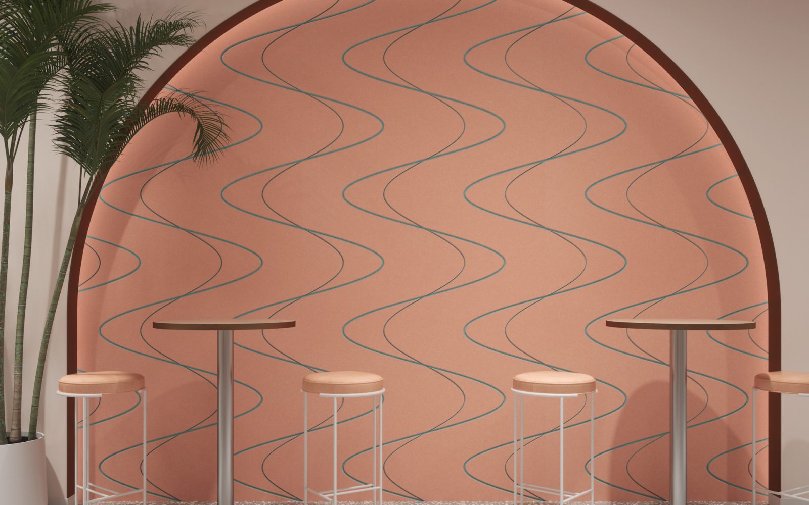 Fracture Two-Tone Wall Panel, Thread | Umber, Almond | Premier Collection