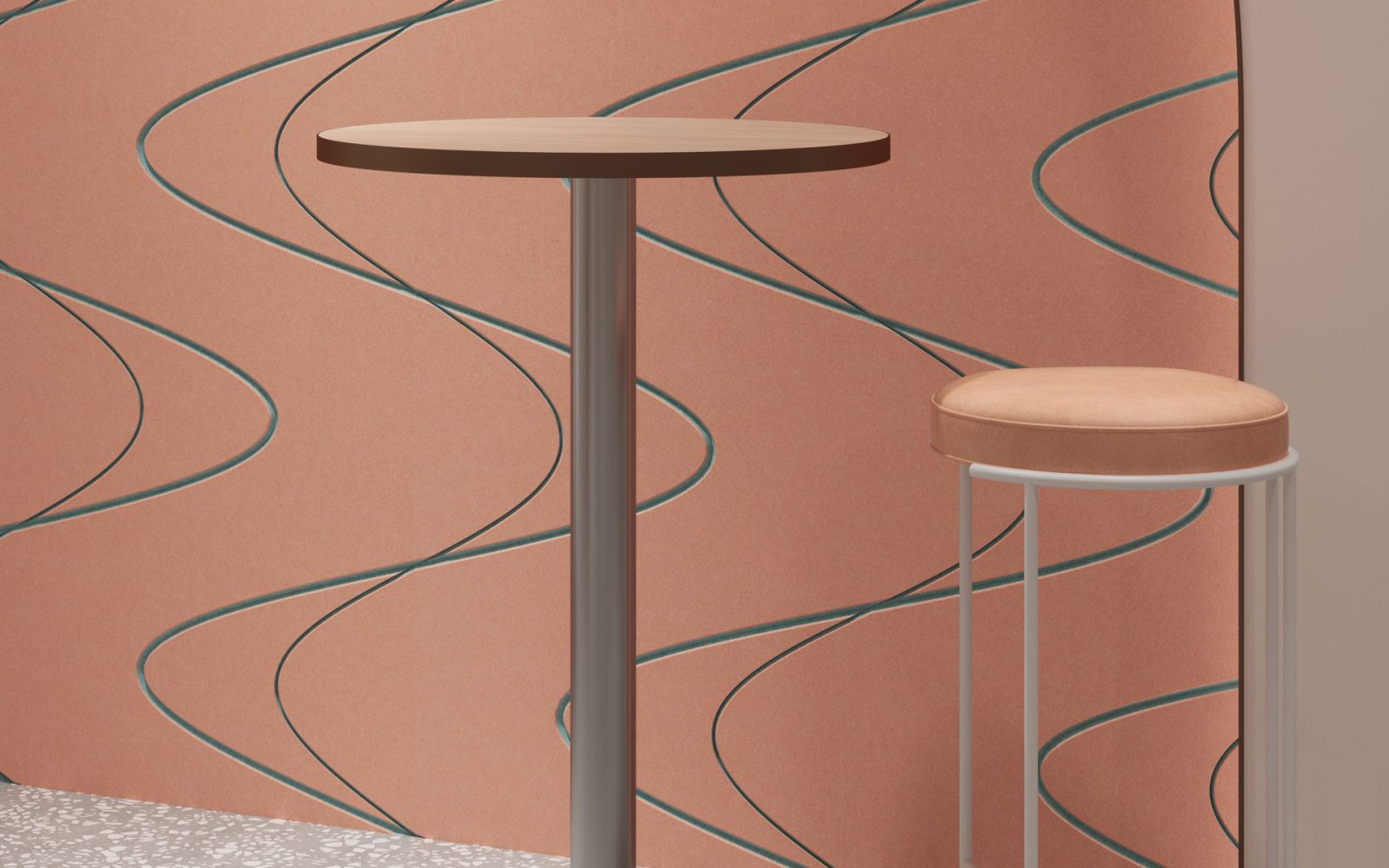 Fracture Two-Tone Wall Panel, Thread | Umber, Almond | Premier Collection